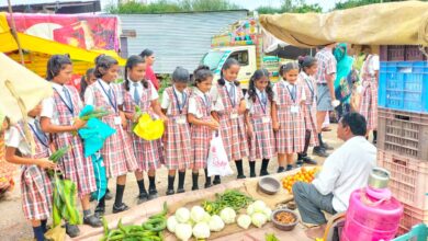 Photo of विद्यामाता इंग्लिश स्कूलच्या चिमुकल्यांनी आठवडे  बाजारात खरेदीचा घेतला अनुभव
