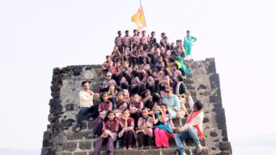 Photo of न्यू व्हिजनच्या विद्यार्थ्यांची किल्ले रायगडावर शैक्षणिक सहल